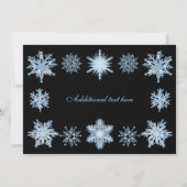 クリスマスランチョンブルー雪 招待状 (裏面)