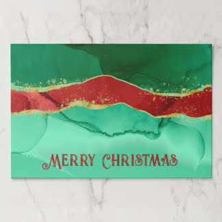 クリスマスランチョンマット、アルコールインクデザイン、紙パッド ペーパーパッド