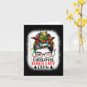 クリスマスランチレディークルメッシーバンウィメンクリスマス カード (黄色い花)