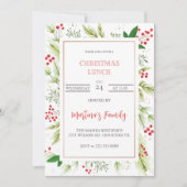 クリスマスランチ招待状クリスマスパーティー 招待状 (正面)