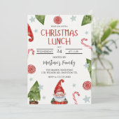 クリスマスランチ招待状クリスマスパーティー 招待状 (スタンド正面)