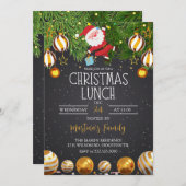 クリスマスランチ招待状クリスマスブランチ 招待状 (正面/裏面)