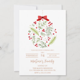 クリスマスランチ招待状クリスマスブランチ 招待状