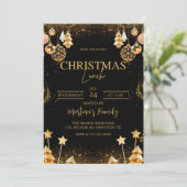 クリスマスランチ招待状ホリデーパーティー 招待状 (スタンド正面)