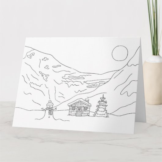 クリスマスランドスケープカードの色 カード (正面)