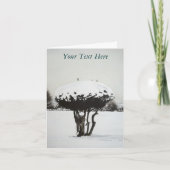 クリスマスランドスケープ雪のシーンオリジナルアート シーズンカード (正面)