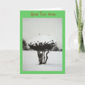 クリスマスランドスケープ雪のシーンオリジナルアート シーズンカード (正面)