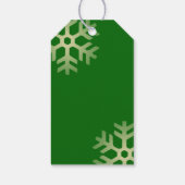 クリスマスランナーカスタム文字グリーン ギフトタグ (裏面)
