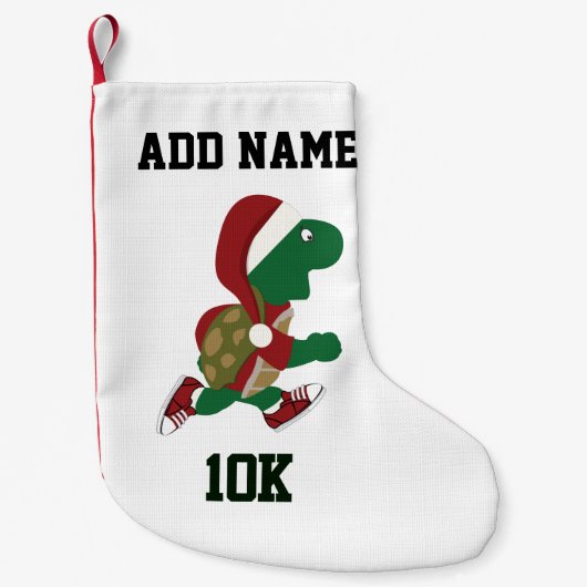 クリスマスランニングのウミガメ10K スモールクリスマスストッキング (正面)