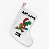 クリスマスランニングのウミガメ10K スモールクリスマスストッキング (正面 (吊り時))