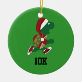 クリスマスランニングのウミガメ10K セラミックオーナメント