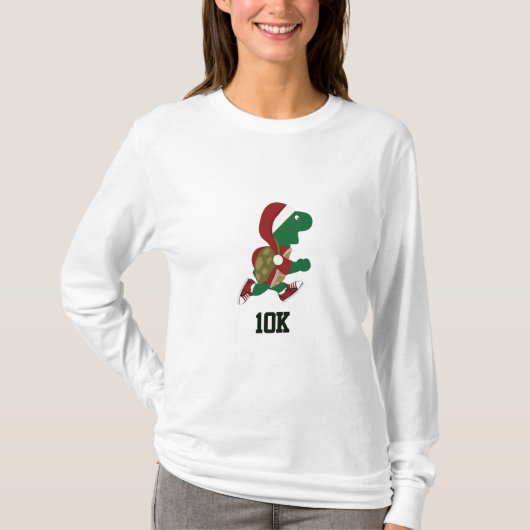クリスマスランニングのウミガメ10K Tシャツ (正面)