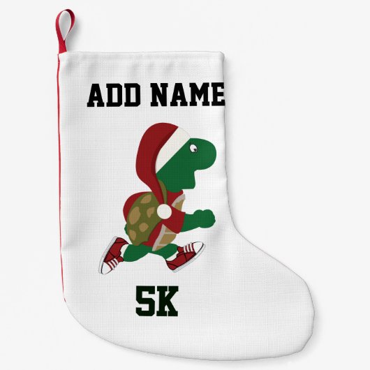 クリスマスランニングのウミガメ5K スモールクリスマスストッキング (正面)