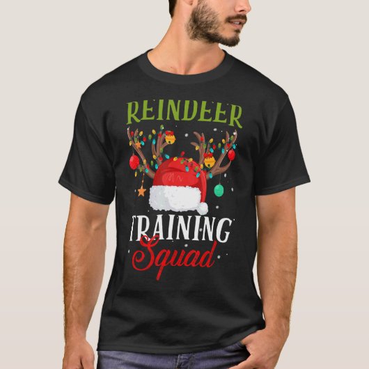 クリスマスランニングのトナカイ訓練分隊チームFa Tシャツ (正面)