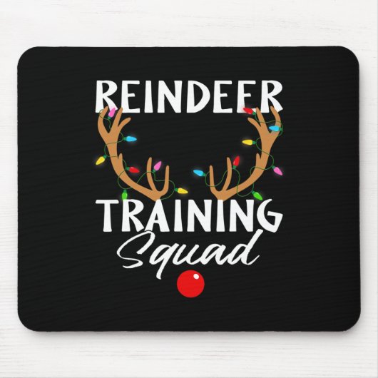 クリスマスランニングのトナカイ走者のトレーニング分隊T マウスパッド (正面)
