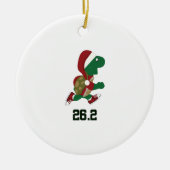 クリスマスランニングの亀マラソン セラミックオーナメント (正面)