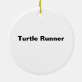 クリスマスランニングの亀マラソン セラミックオーナメント (裏面)