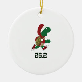クリスマスランニングの亀26.2 セラミックオーナメント