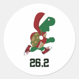 クリスマスランニングの亀26.2 ラウンドシール