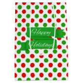 クリスマスラージ水玉模様パターン抱き枕 ミディアムペーパーバッグ (裏面)