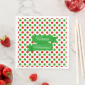 クリスマスラージ水玉模様パターン紙ナプキン (インサイチュ)