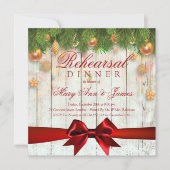 クリスマスリエレガントハーサルディナー金ゴールドデコール 招待状 (正面)