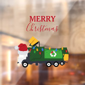 クリスマスリサイクルごみ車 ウィンドウサイン (シート2)