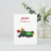 クリスマスリサイクルごみ車 シーズンポストカード (スタンド正面)