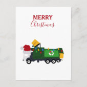 クリスマスリサイクルごみ車 シーズンポストカード (正面)