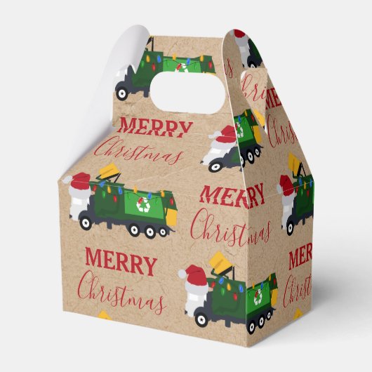 クリスマスリサイクルごみ車 フェイバーボックス (裏面サイド)