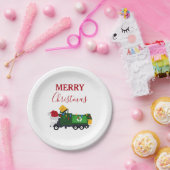クリスマスリサイクルごみ車 ペーパープレート (パーティー)