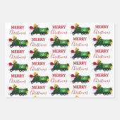 クリスマスリサイクルごみ車 ラッピングペーパーシート (正面)