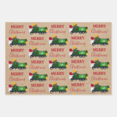 クリスマスリサイクルごみ車 ラッピングペーパーシート (正面2)