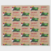 クリスマスリサイクルごみ車 ラッピングペーパー (フラット)