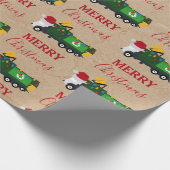 クリスマスリサイクルごみ車 ラッピングペーパー (角)