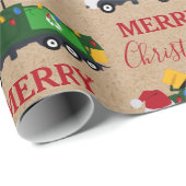 クリスマスリサイクルごみ車 ラッピングペーパー (ロールコーナー)