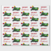 クリスマスリサイクルごみ車 ラッピングペーパー (フラット)