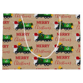 クリスマスリサイクルごみ車 ラージペーパーバッグ (裏面)