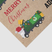 クリスマスリサイクル生ごみトラック名前をカスタムする 薄葉紙 (詳細)