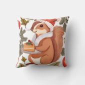 クリスマスリスとデザート冬の休日 クッション (裏面)