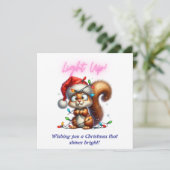 クリスマスリスとライトおもしろいホリデーカード (スタンド正面)
