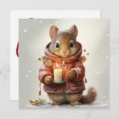 クリスマスリスのグリーティングカード シーズンカード (正面/裏面)