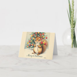 クリスマスリスのグリーティングカード – 内空白の部 シーズンカード