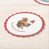 クリスマスリスの休暇が満喫する ペーパーコースター (アングル)