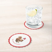 クリスマスリスの休暇が満喫する ペーパーコースター (インサイチュ)