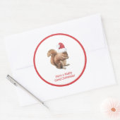 クリスマスリスの休暇が満喫する ラウンドシール (封筒)