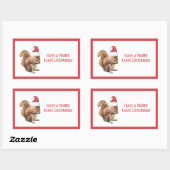 クリスマスリスの休暇が満喫する 長方形シール (シート)