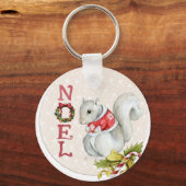 クリスマスリスイラストレーション キーホルダー (正面)