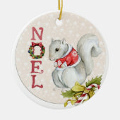 クリスマスリスイラストレーション セラミックオーナメント (正面)
