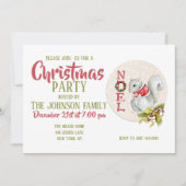 クリスマスリスイラストレーション 招待状 (正面)